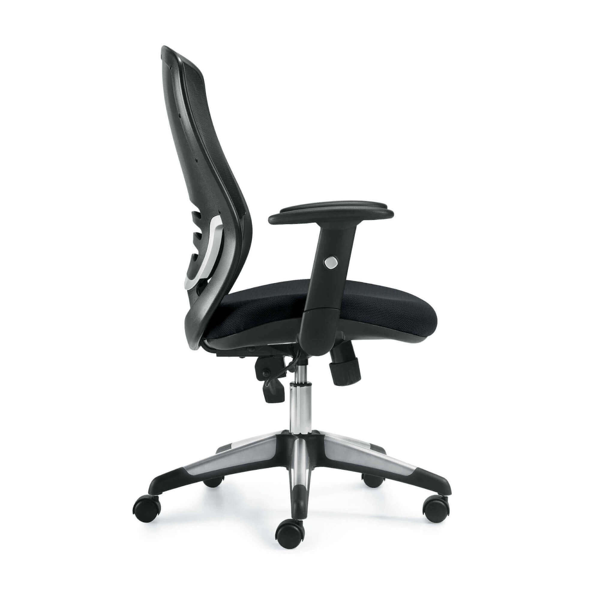 Office furniture chairs office desk chairs mesh office chair with arms side view