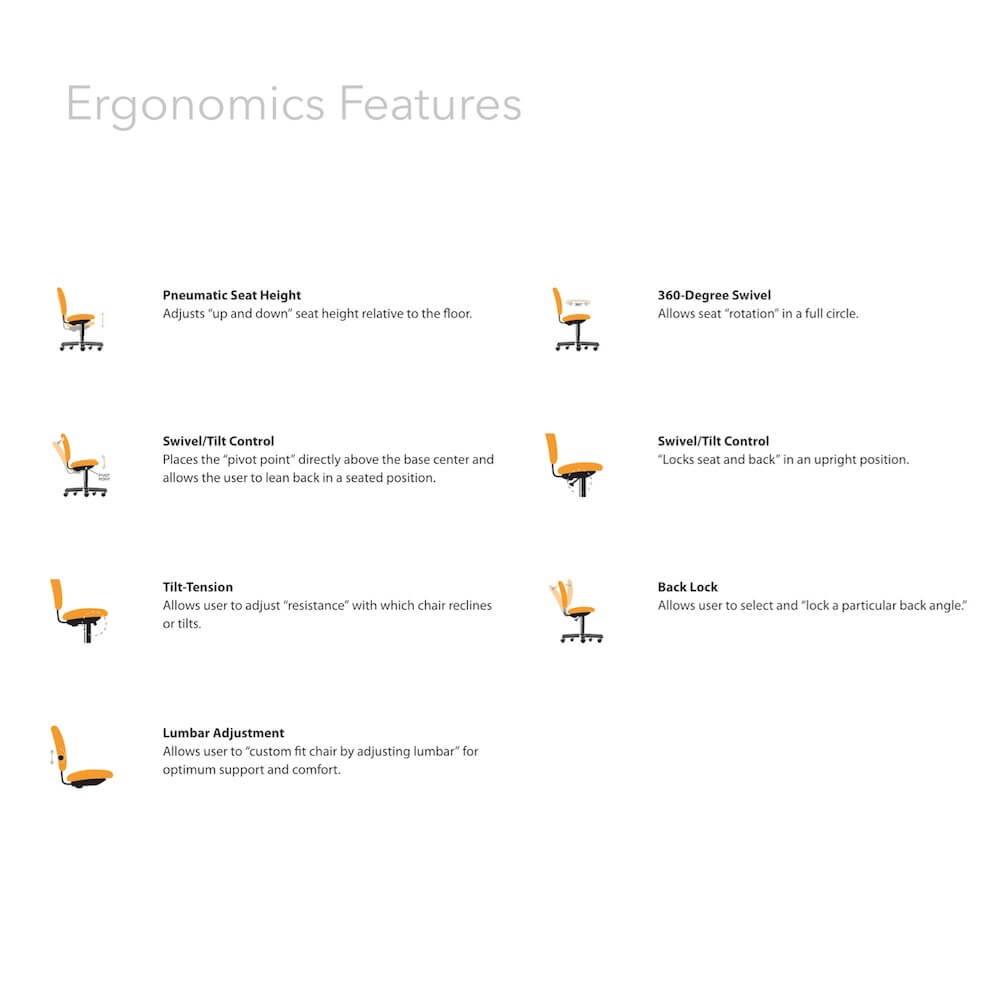 Office furniture chairs office desk chairs metal frame office chair ergonomic features