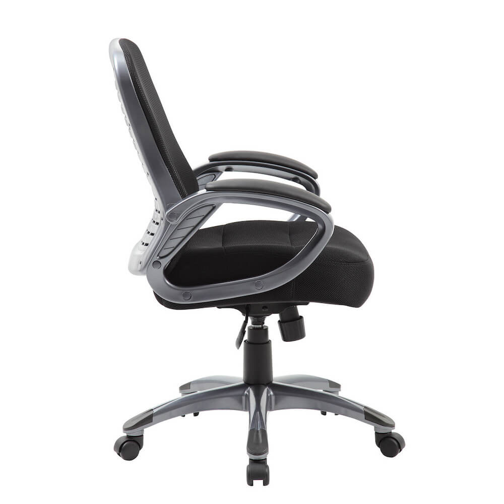 Office furniture chairs office desk chairs metal frame office chair side left view