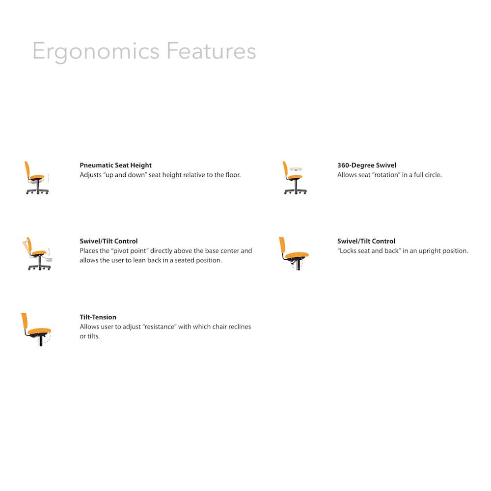 Office furniture chairs office desk chairs mid back executive office chair ergonomic features