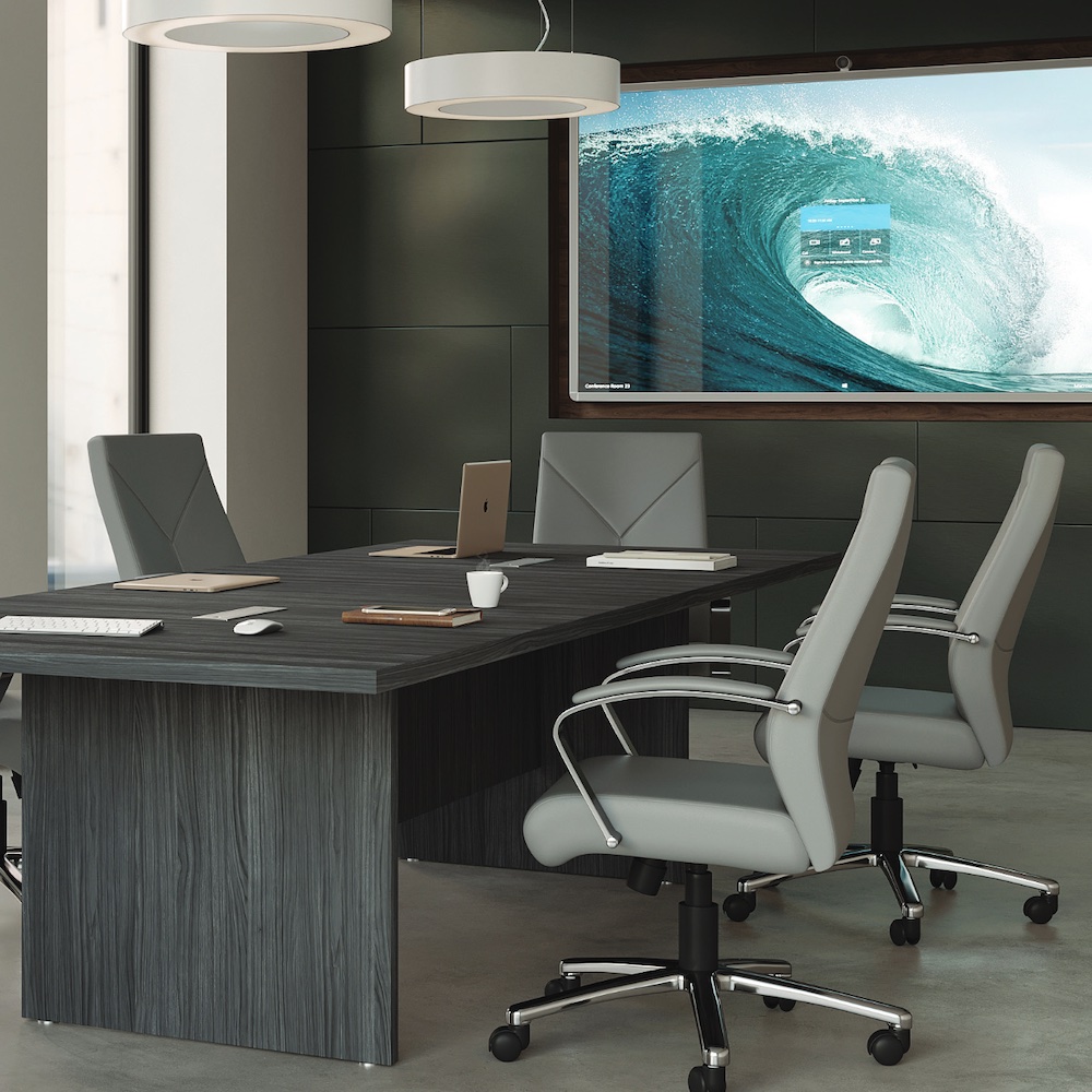 Office furniture chairs office desk chairs mid back executive office chair light gray space view 1