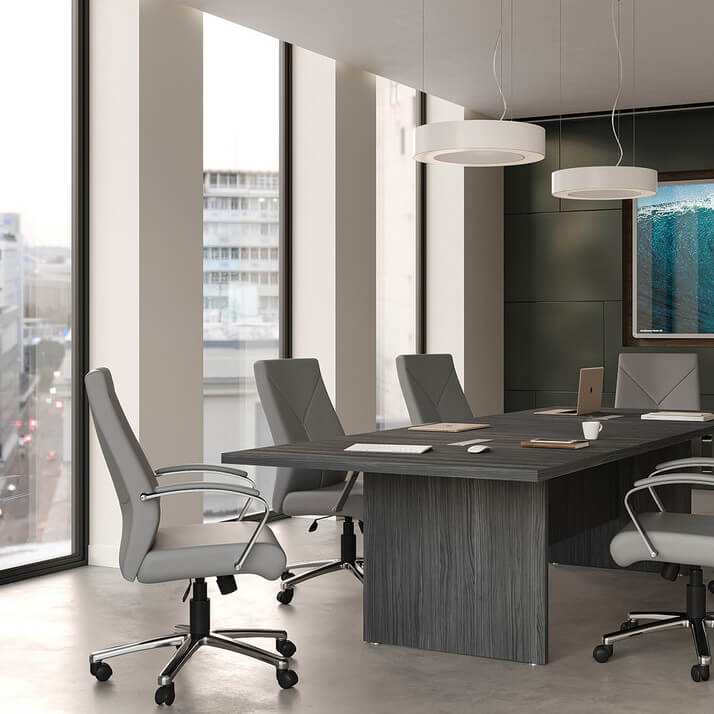 Office furniture chairs office desk chairs mid back executive office chair light gray space view