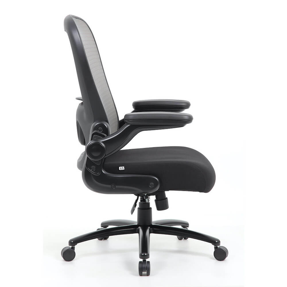 Office furniture chairs office desk chairs office chair with flip up armrests side view 1 Office furniture chairs office desk chairs office chair with flip up armrests side view 1