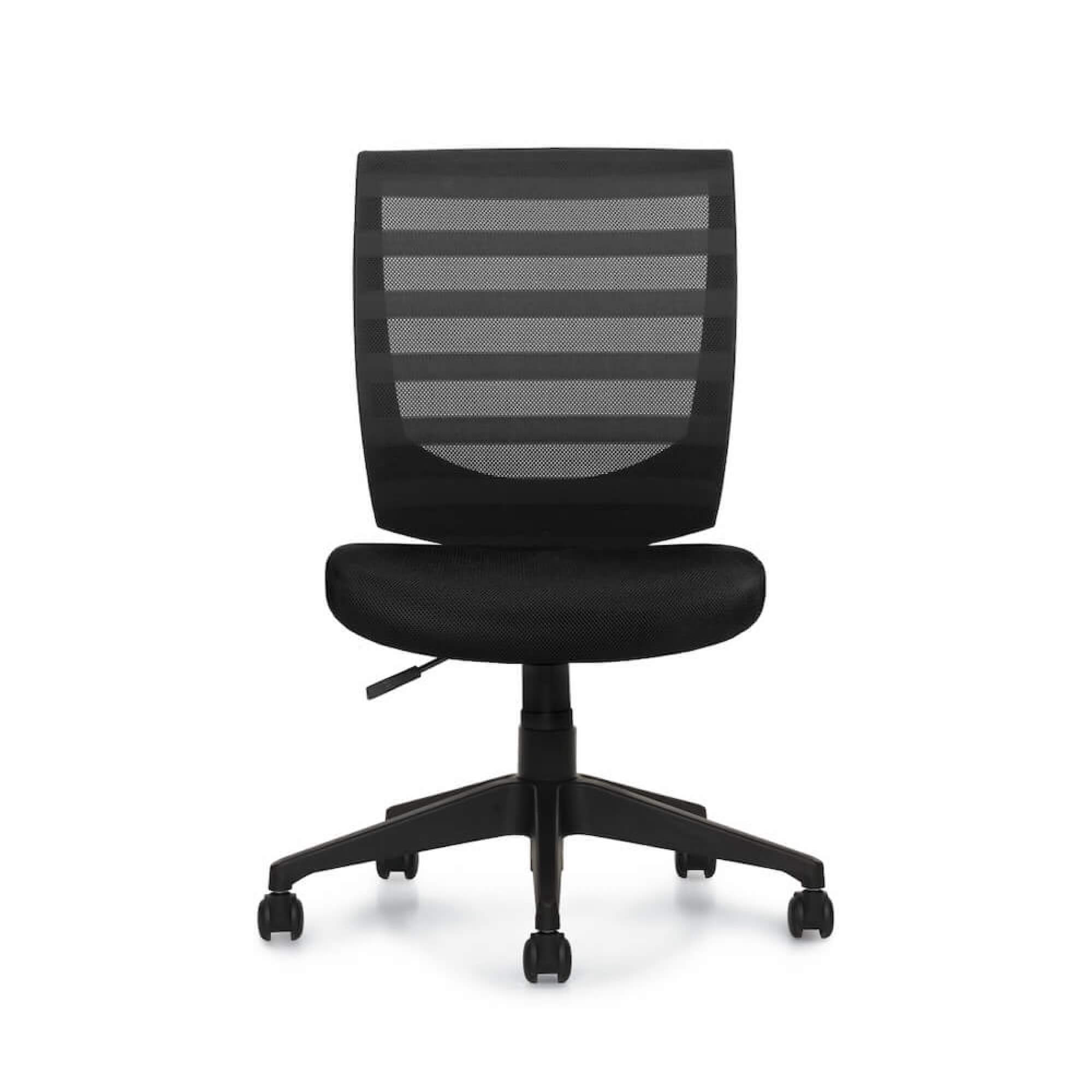 Office furniture chairs office desk chairs task chair armless front view image