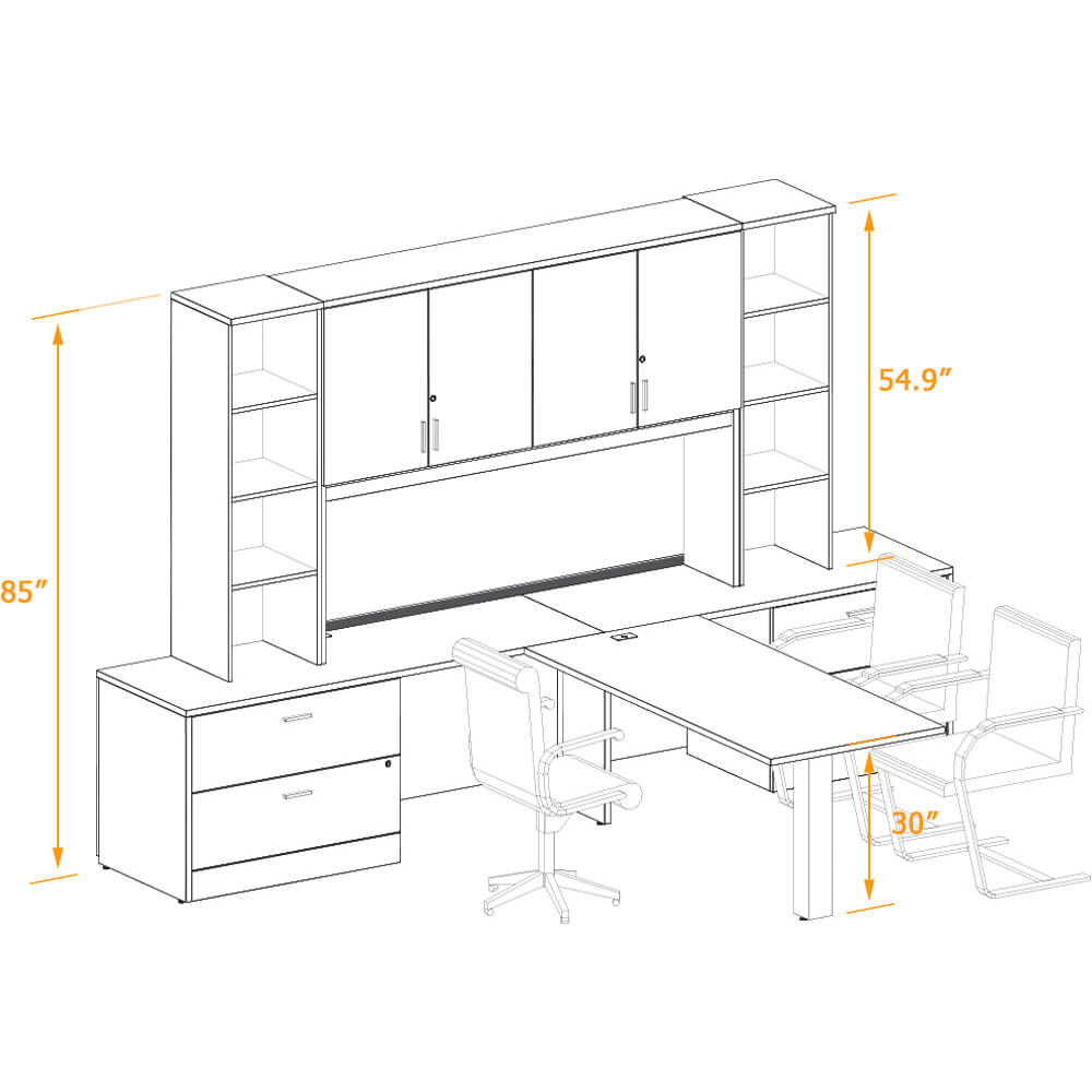 Private office versatile design 3d dimensions
