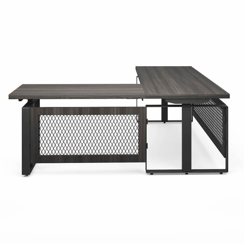 Sit and stand desk sit and stand corner desk adjustable height executive desk lateral second view 1 2 Sit and stand desk sit and stand corner desk adjustable height executive desk lateral second view 1 2