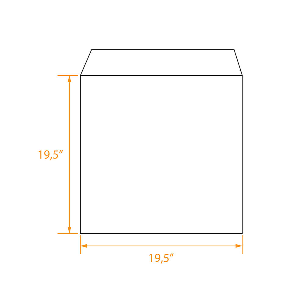 Stainless steel side table cube shape 19 3d dims img
