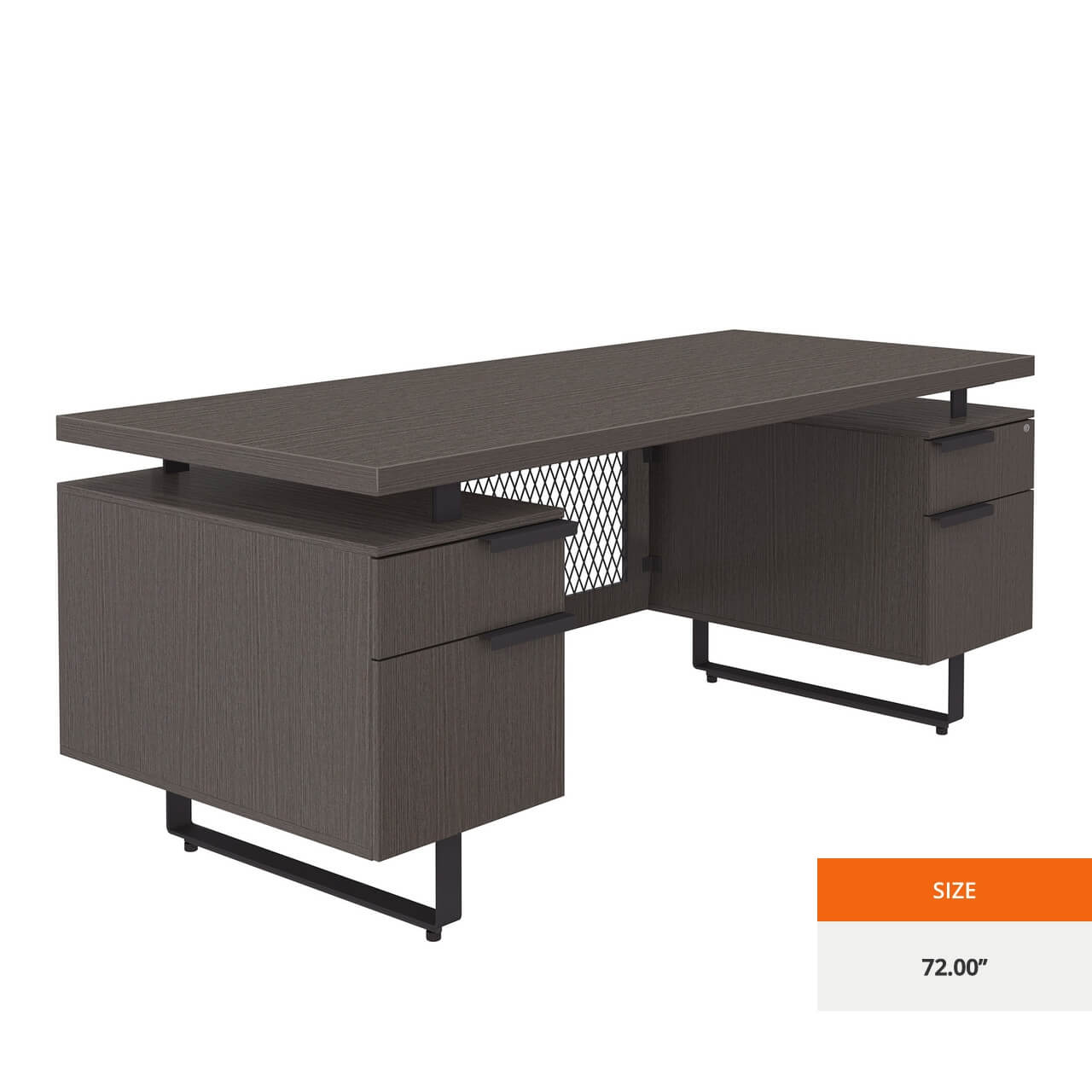 Straight office desk contemporary office desk industrial double pedestal desk 72 angle