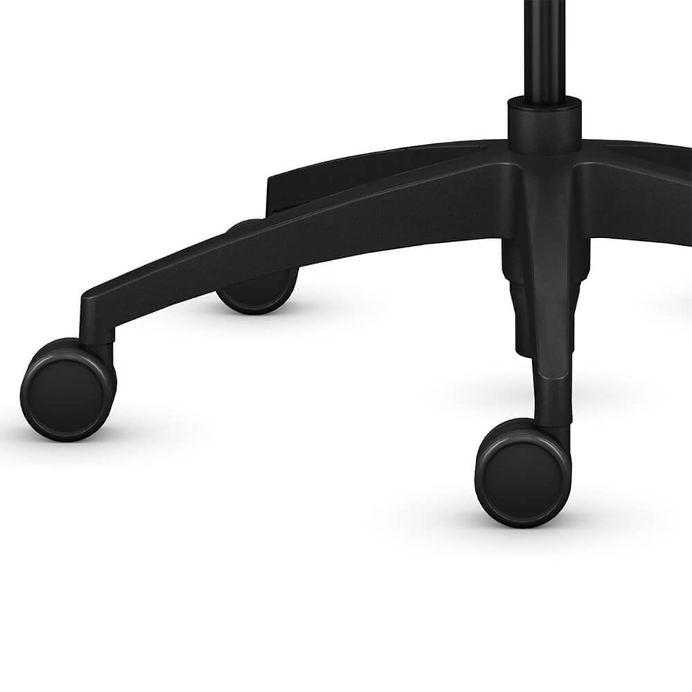 Task chair with black air grid mesh base view 1