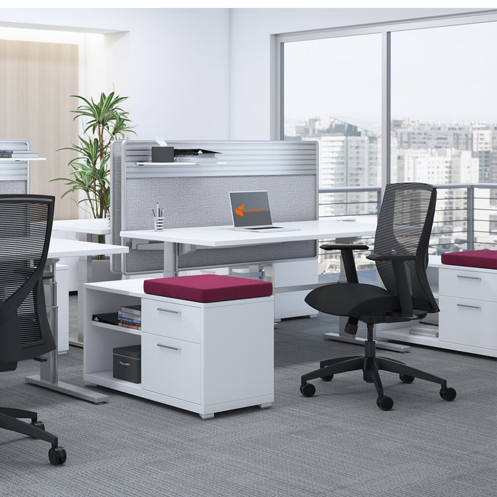 Task chair with black air grid mesh evironment 1