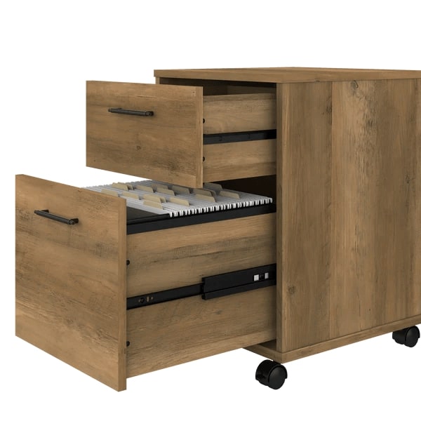 West style desk with drawer file cabinet and 5 shelf bookcase detail 2