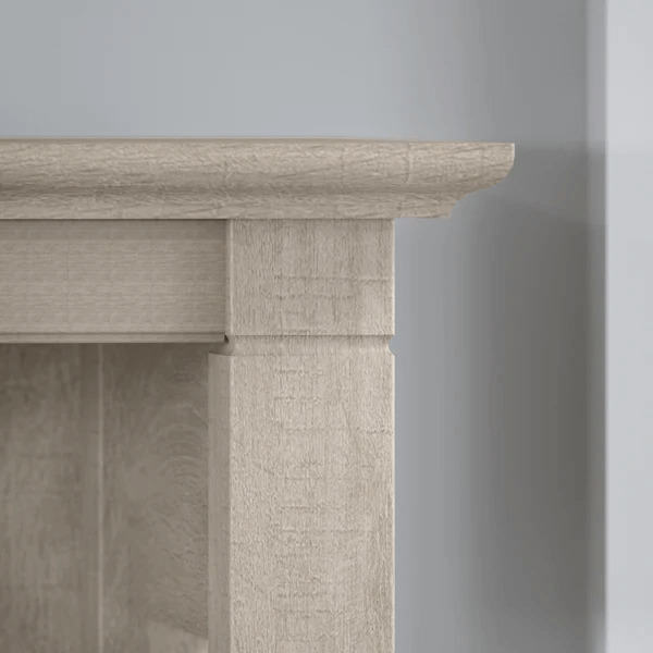 Western style desk with drawer lateral file cabinet and 5 shelf bookcase detail 2