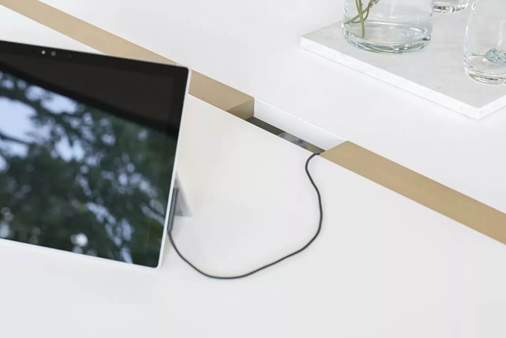 Wooden conference table 10x5 detail 2