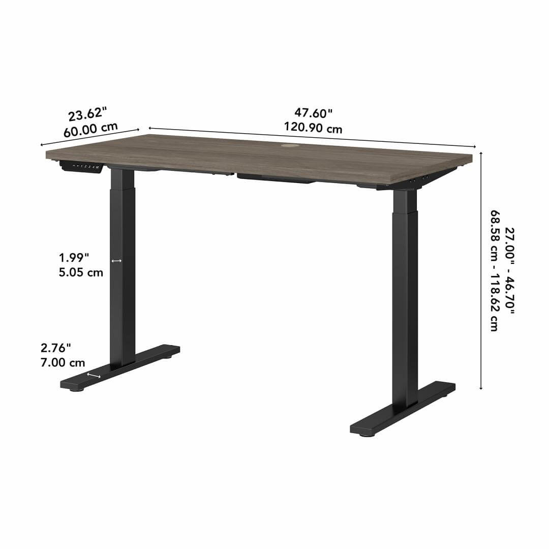 Sit and stand computer desk 48w x 24d dimensions