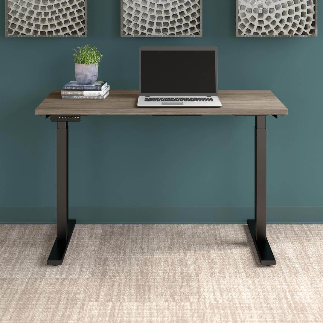 Sit and stand computer desks 48w x 24d lifestyle
