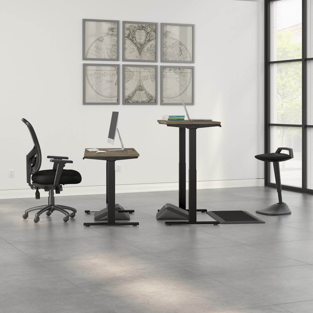 Sit and stand computer desks 48w x 24d positions