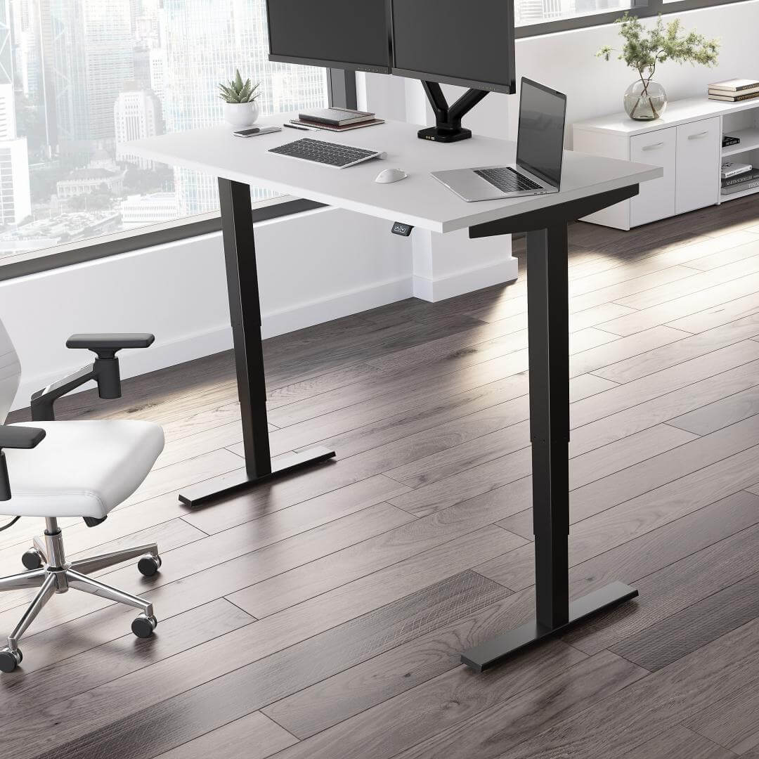 Sit stand desk adjustable 60w x 30d lifestyle