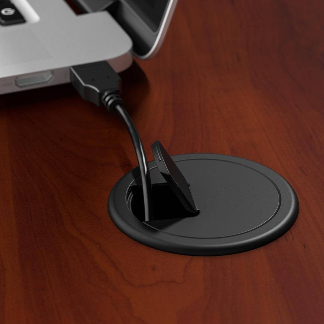 Sit stand desk adjustable 72w x 30d grommet