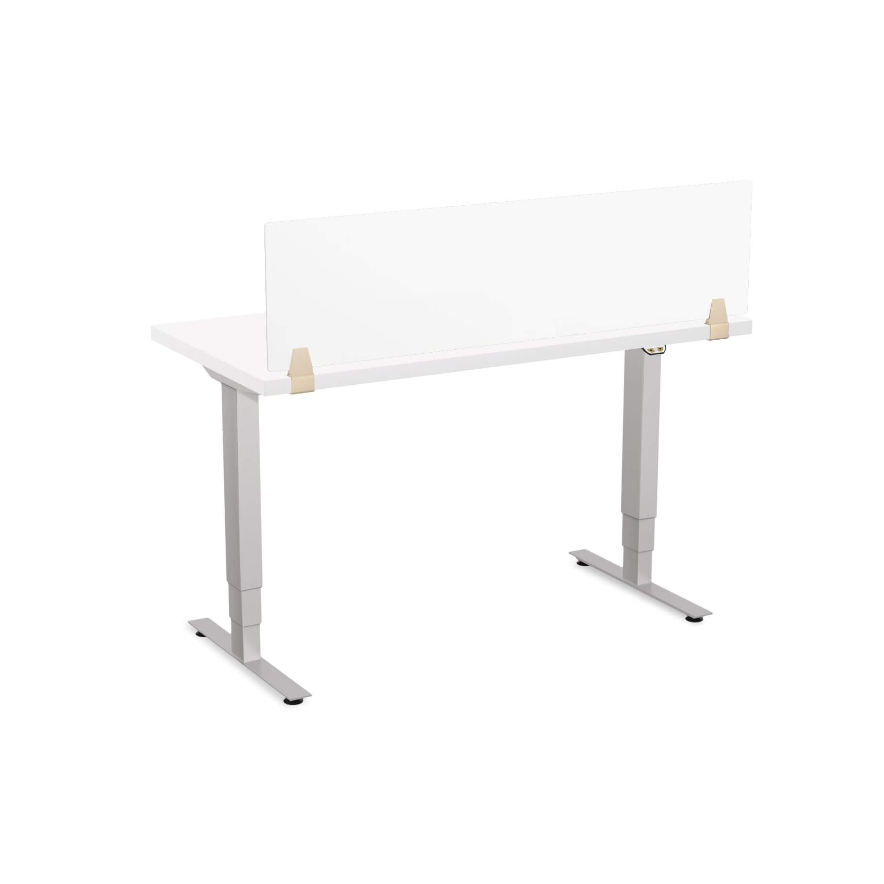 Sit stand desk adjustable CUB 1D PATR 2448 WH PS EPS