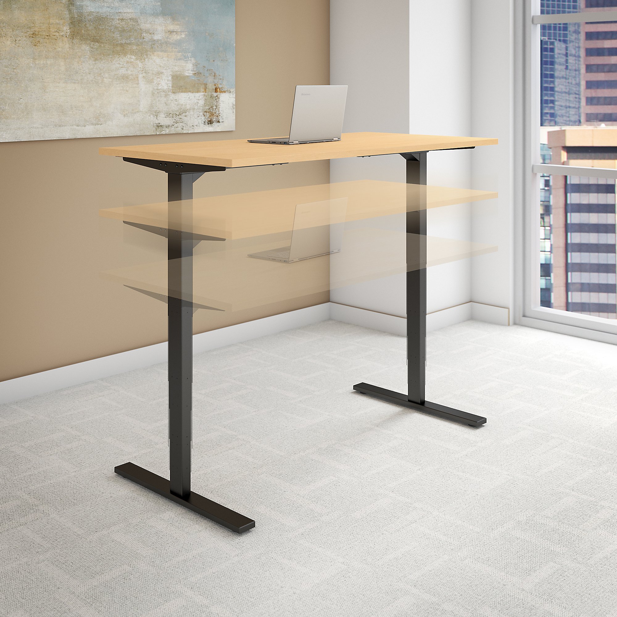 Electric Sit Stand Desk Sit Stand Desk Adjustable 48W x 24D