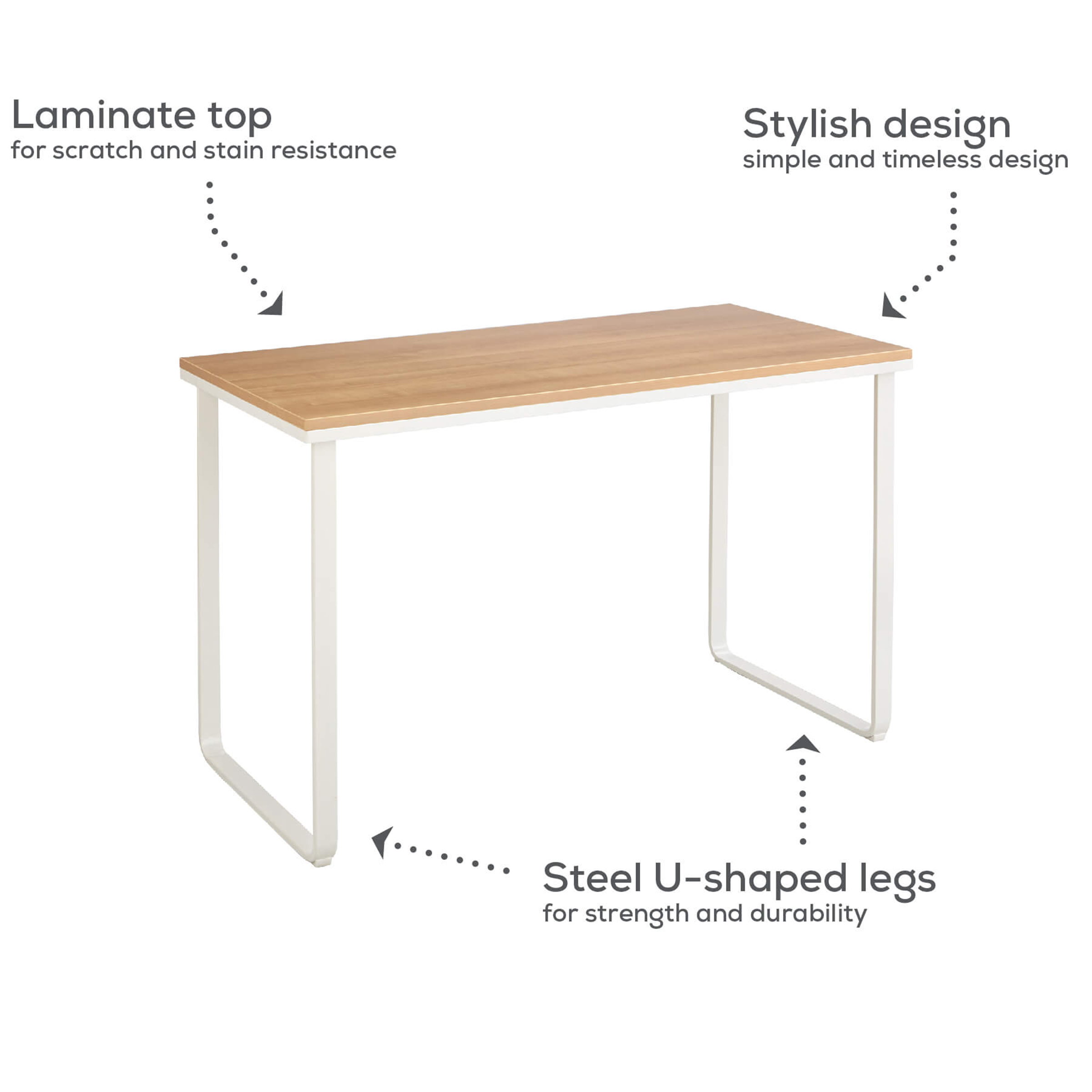 Small home office desk features