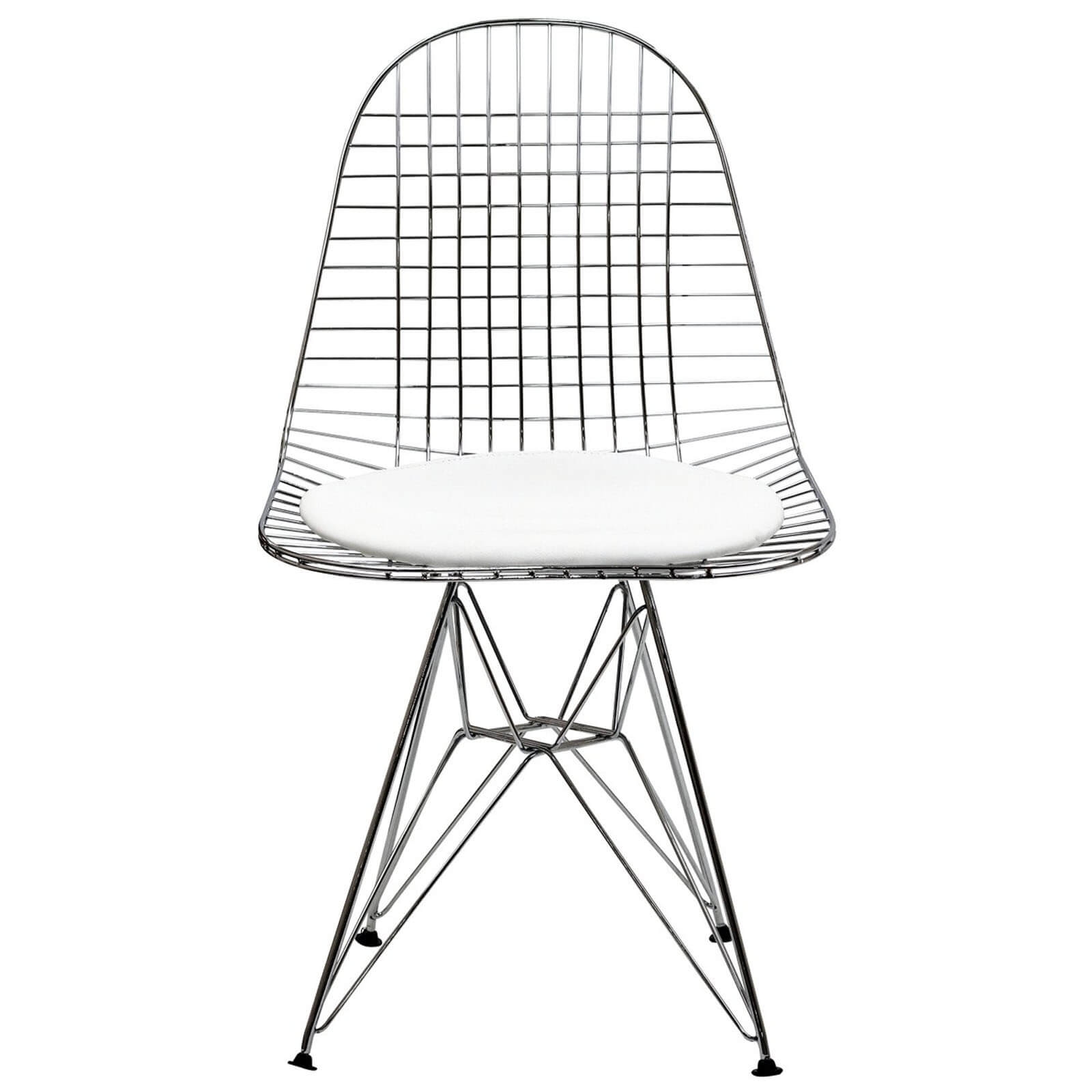 Steel restaurant chair front view