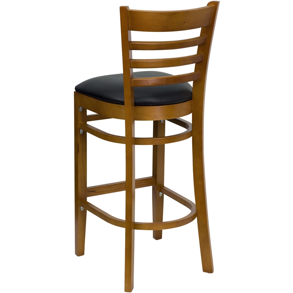 Tradiotional bar stools back view