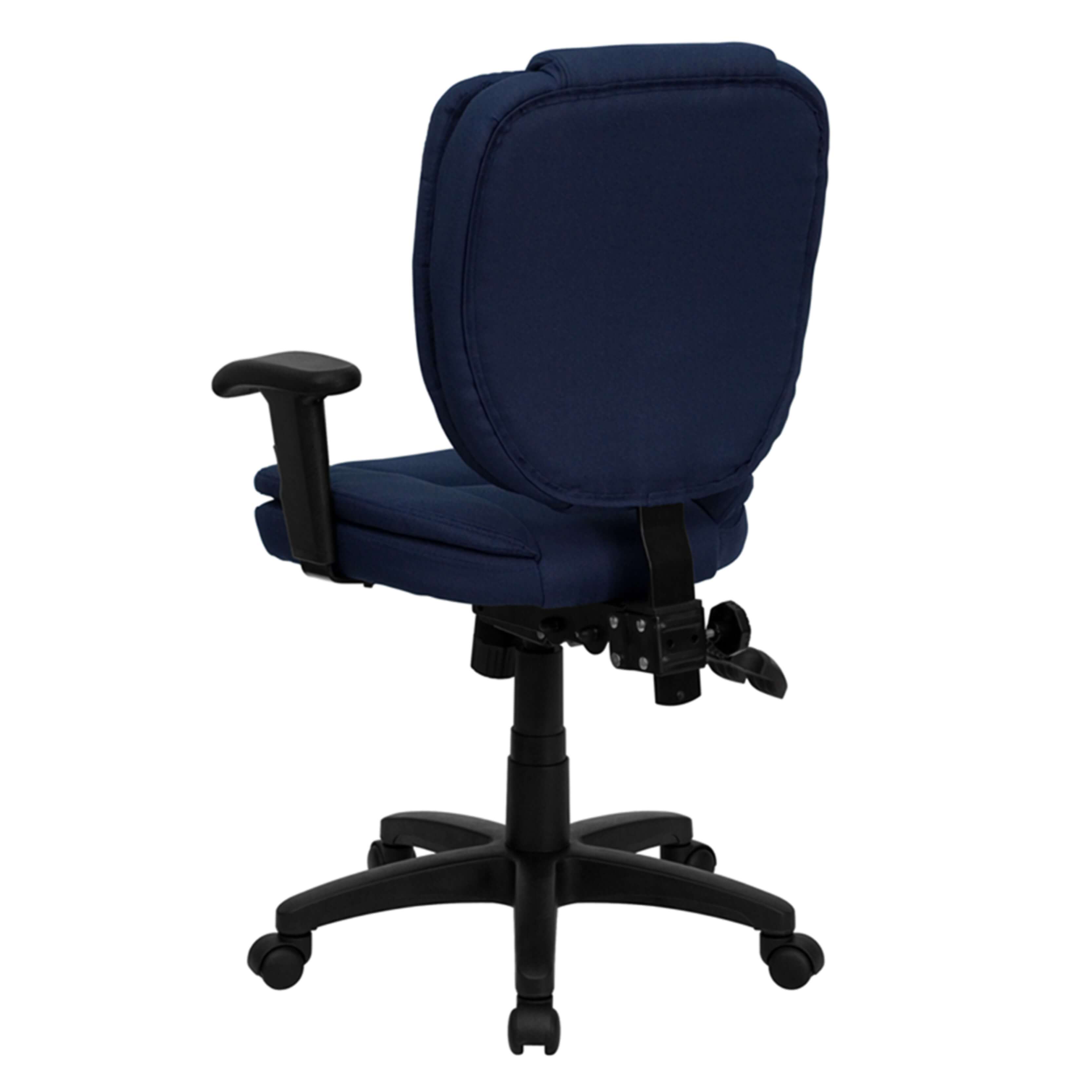 Traditional office chair rear view