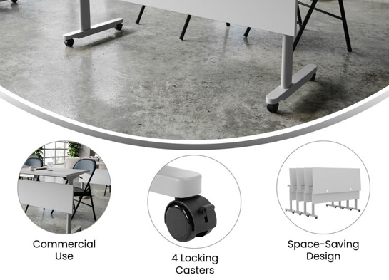 Training table with t leg 5x2 gray 17 Training table with t leg 5x2 gray 17