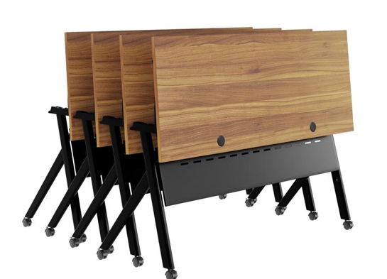 Training table with t leg 5x2 walnut black 11 Training table with t leg 5x2 walnut black 11