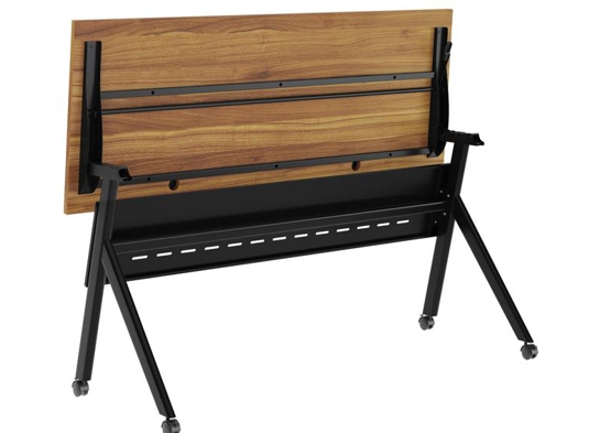 Training table with t leg 5x2 walnut black 12 Training table with t leg 5x2 walnut black 12