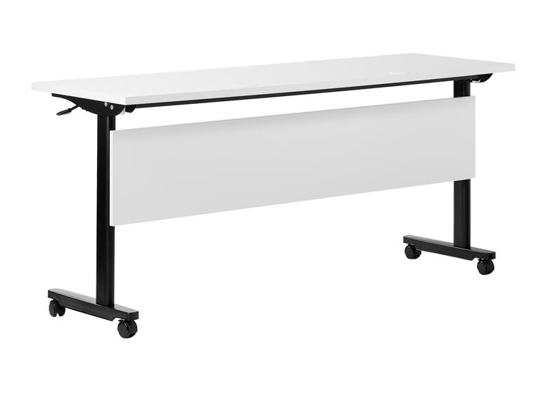 Training table with t leg 5x2 white black 4 Training table with t leg 5x2 white black 4