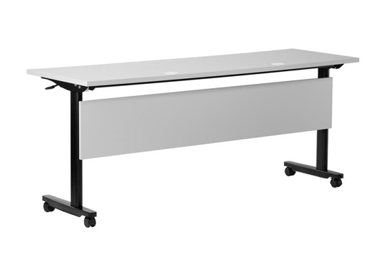 Training table with t leg 6x2 gray black 4