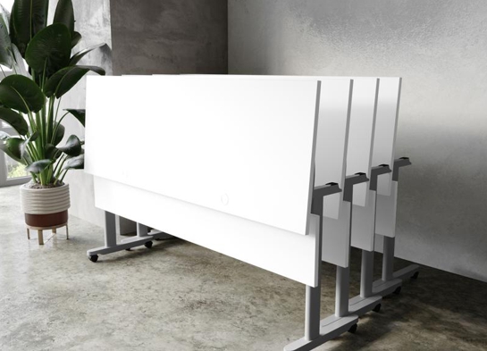 Training table with t leg 6x2 white gray 2 Training table with t leg 6x2 white gray 2