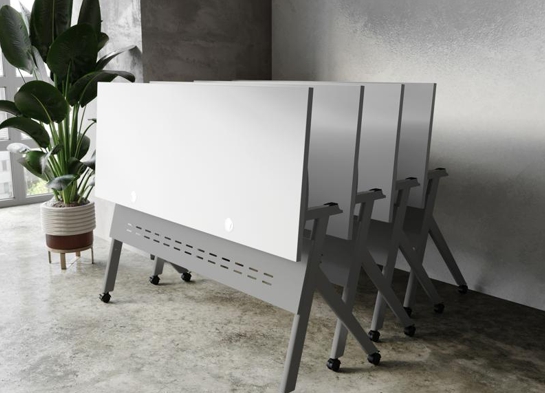 Training table with x leg 5x2 gray 2 Training table with x leg 5x2 gray 2