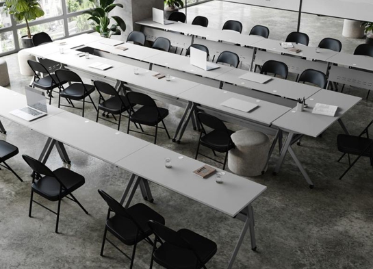Training table with x leg 5x2 gray 3 Training table with x leg 5x2 gray 3