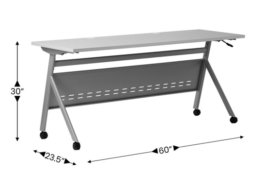 Training table with x leg 5x2 gray 6 Training table with x leg 5x2 gray 6