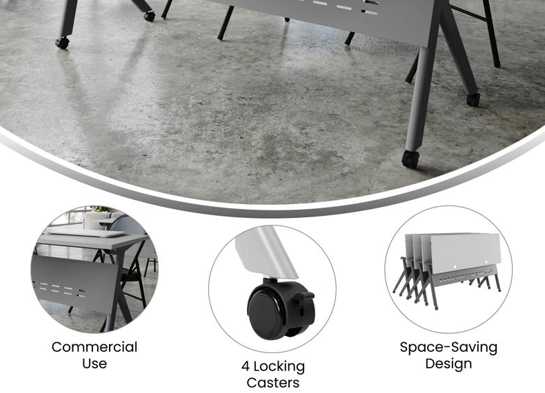 Training table with x leg 6x2 gray gray 17 Training table with x leg 6x2 gray gray 17
