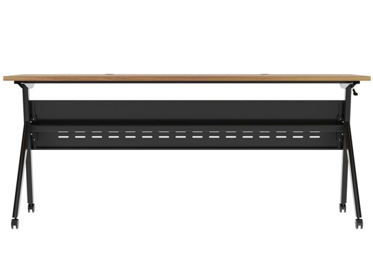 Training table with x leg 6x2 walnut blck 10 Training table with x leg 6x2 walnut blck 10