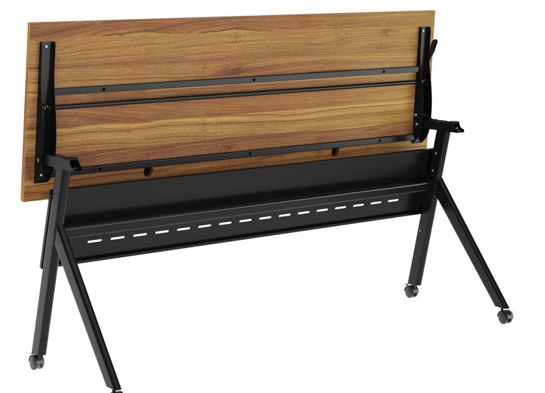 Training table with x leg 6x2 walnut blck 12 Training table with x leg 6x2 walnut blck 12