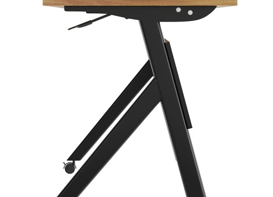 Training table with x leg 6x2 walnut blck 14 Training table with x leg 6x2 walnut blck 14