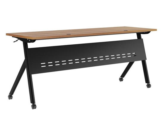 Training table with x leg 6x2 walnut blck 4 Training table with x leg 6x2 walnut blck 4