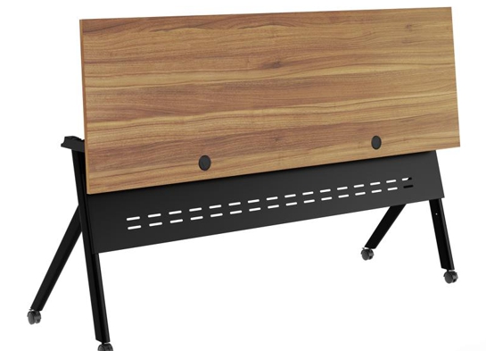 Training table with x leg 6x2 walnut blck 7 Training table with x leg 6x2 walnut blck 7