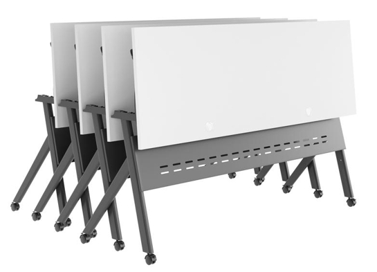 Training table with x leg 6x2 white gray 11