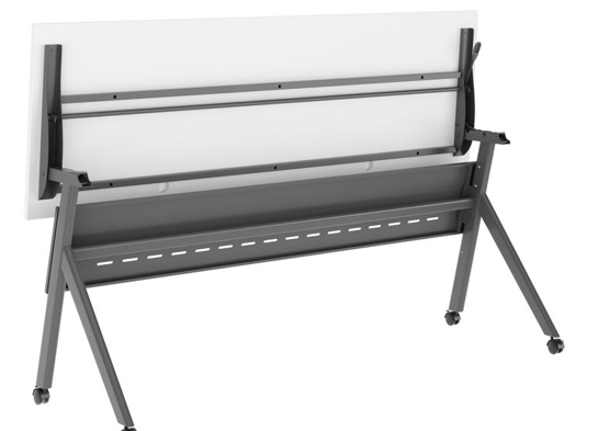 Training table with x leg 6x2 white gray 12