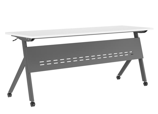 Training table with x leg 6x2 white gray 4