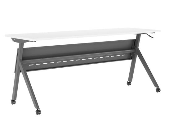 Training table with x leg 6x2 white gray 5