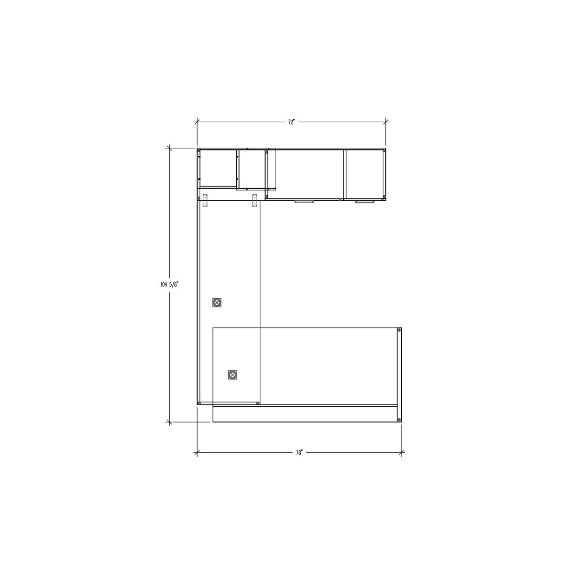U desk layout 2d