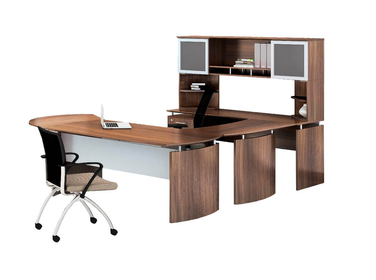 U shaped desk with hutch CUB MNT 30 TBS YAM