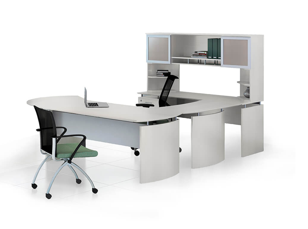 U shaped desk with hutch CUB MNT 30 TSS YAM
